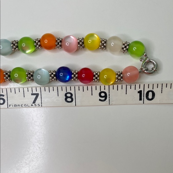 Colorful Vintage Glass Beaded Necklace and Bracelet Set - Picture 4 of 8